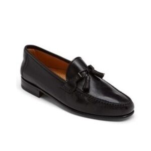 Allen Edmonds Classic Black Leather Tassel Slip-On Loafers Urbino size 11.5 D